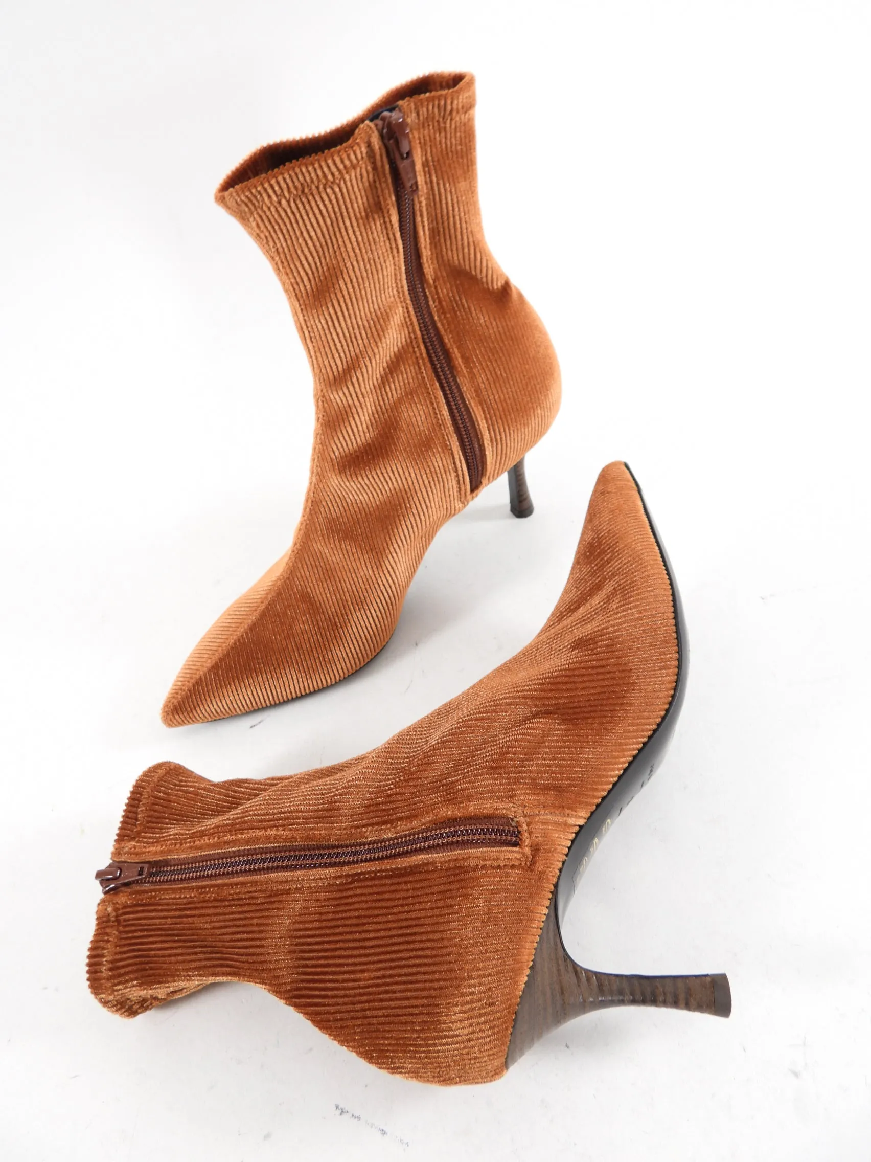 Rag & Bone Rust Corduroy Sock Ankle Boot - 37