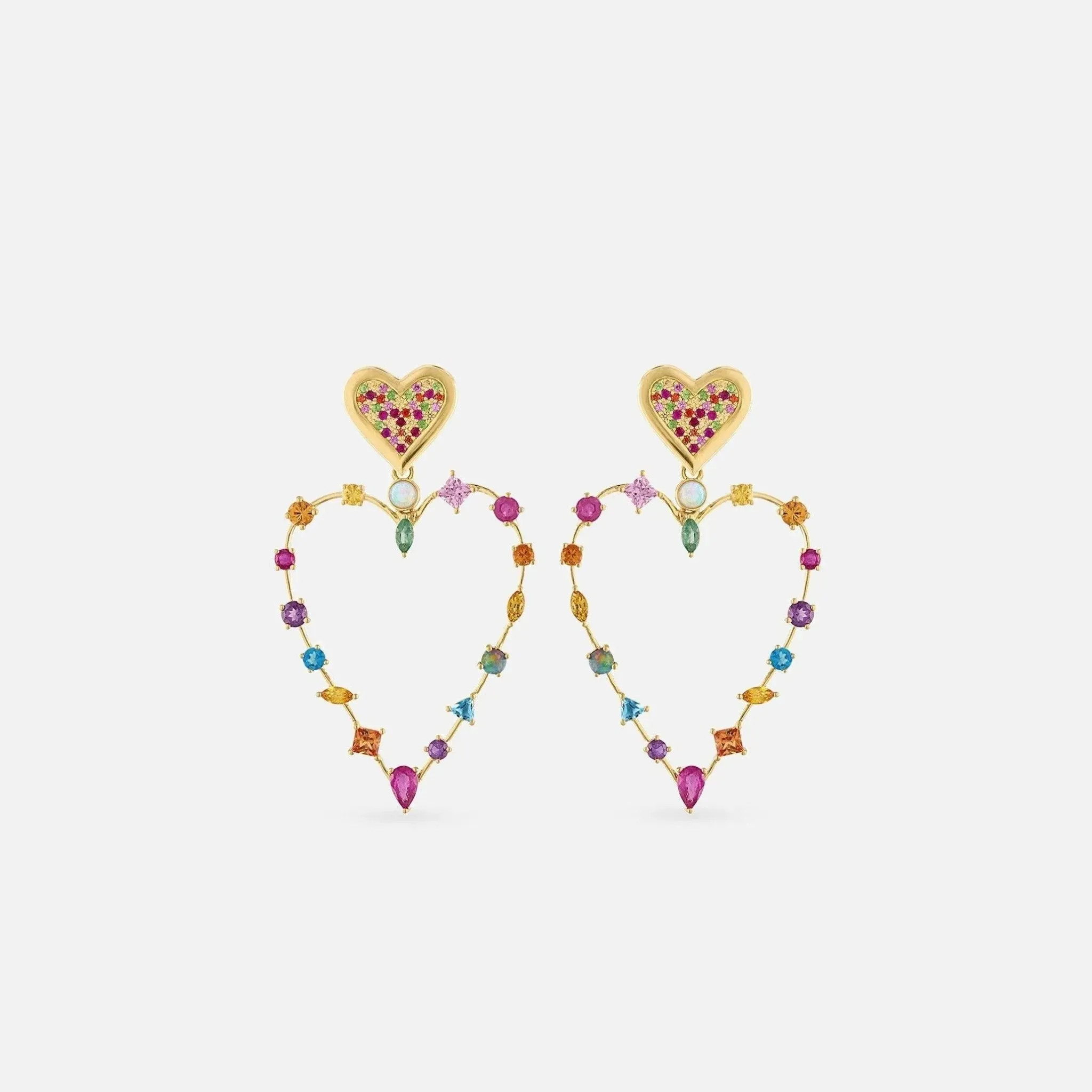 Rainbow Love Transformer Earrings