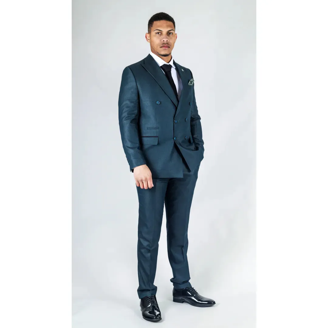 STZ93 - Men's Green Double Breasted 2 Piece Suit