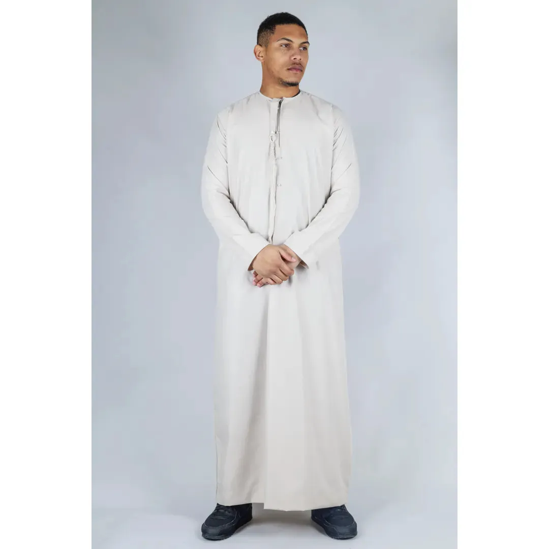 TT-001 - Men's Emirati Thobe Islamic Clothing String Tassel