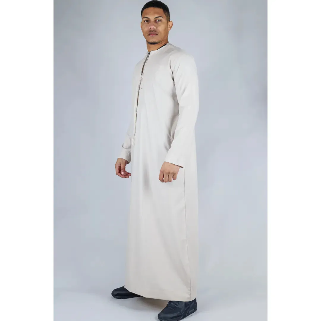 TT-001 - Men's Emirati Thobe Islamic Clothing String Tassel