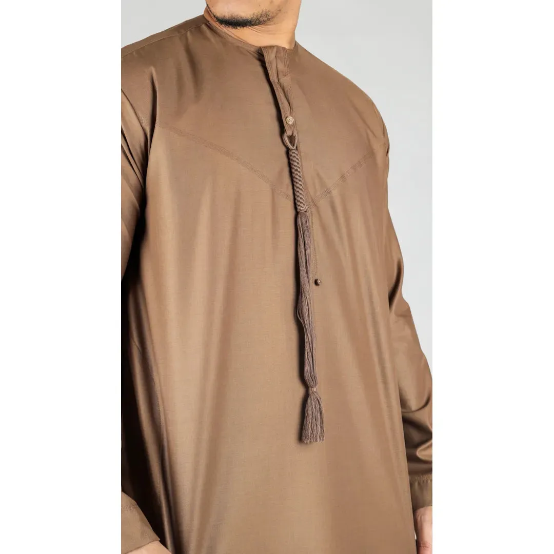 TT-001 - Men's Emirati Thobe Islamic Clothing String Tassel