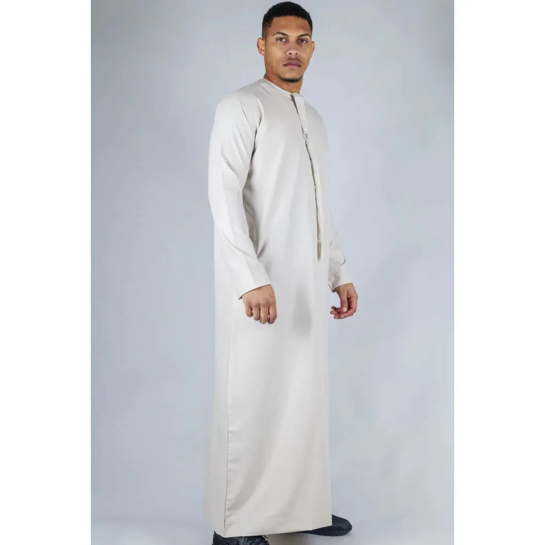 TT-001 - Men's Emirati Thobe Islamic Clothing String Tassel