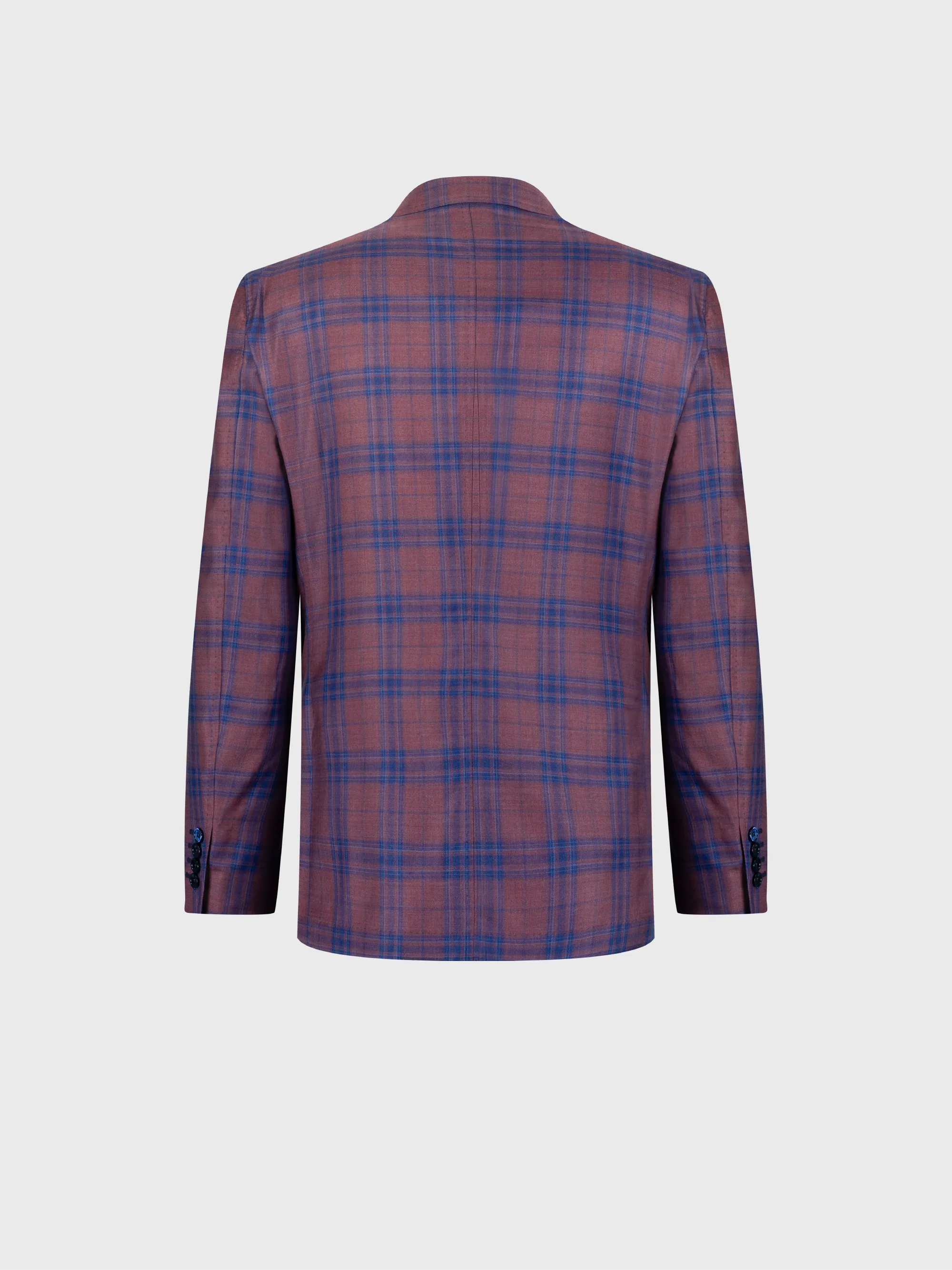 Wool Blazer with Checkered Pattern